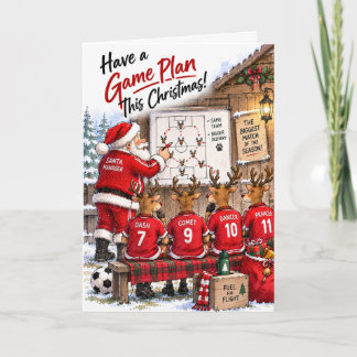 Persoonlijke voetbal Kerstmis Feestdagen Kaart