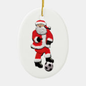 Persoonlijke Voetbal Kerstmis Keramisch Ornament (Voorkant)