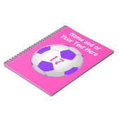 Persoonlijke Voetbal-laptop voor meisjes Notitieboek (Linkerzijde)