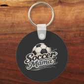 Persoonlijke Voetbal Mama Sleutelhanger – Aangepas (Voorkant)