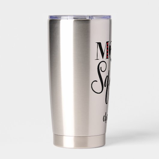 Persoonlijke Voetbal Moeder Team Harten  Geïsoleerde Drinkbeker (Voorkant)