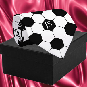 Persoonlijke voetbal monogram stropdas