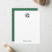 Persoonlijke Voetbal Notitiekaartje (Voorkant / Achterkant in situ)