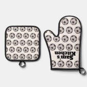 Persoonlijke Voetbal Ovenwant & Pannenlap Set (Voorkant)