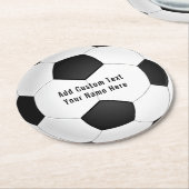 Persoonlijke Voetbal Papier Onderzetters Met Tekst (Gebogen)