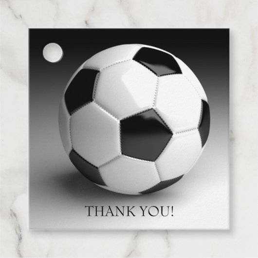 Persoonlijke voetbal sticker cadeau bedankjes labels (Voorkant)