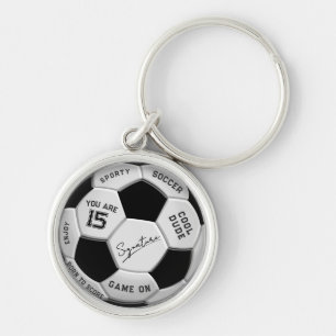 Persoonlijke Voetbal Verjaardag Leeftijd Naam T Sleutelhanger