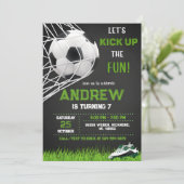 Persoonlijke Voetbal Verjaardag uitnodiging (Staand voorkant)