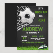 Persoonlijke Voetbal Verjaardag uitnodiging (Voorkant / Achterkant)