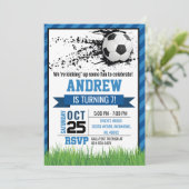 Persoonlijke Voetbal Verjaardag uitnodiging (Staand voorkant)