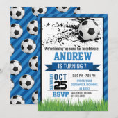 Persoonlijke Voetbal Verjaardag uitnodiging (Voorkant / Achterkant)
