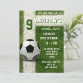 Persoonlijke Voetbal Verjaardag uitnodiging (Staand voorkant)