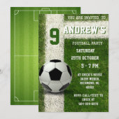 Persoonlijke Voetbal Verjaardag uitnodiging (Voorkant / Achterkant)