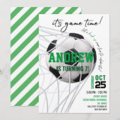 Persoonlijke Voetbal Verjaardag uitnodiging (Voorkant / Achterkant)