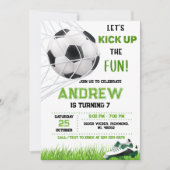 Persoonlijke Voetbal Verjaardag uitnodiging (Voorkant)