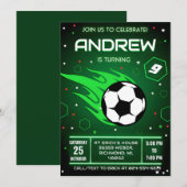 Persoonlijke Voetbal Verjaardag uitnodiging (Voorkant / Achterkant)