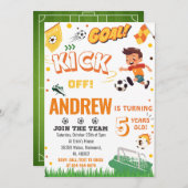 Persoonlijke Voetbal Verjaardag uitnodiging (Voorkant / Achterkant)