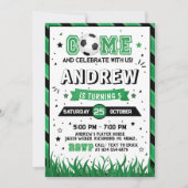 Persoonlijke Voetbal Verjaardag Uitnodiging Feest (Voorkant)