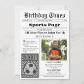 Persoonlijke Voetbal Verjaardag uitnodiging met fo (Voorkant)