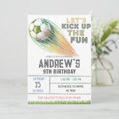 Persoonlijke Voetbal Verjaardag Uitnodiging Sjablo (Staand voorkant)