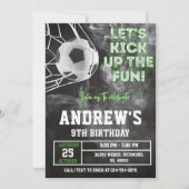 Persoonlijke Voetbal Verjaardag Uitnodiging Sjablo (Voorkant)