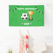 Persoonlijke Voetbal Verjaardagsfeest Banner (Insitu)