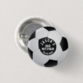 Persoonlijke voetbalbalk Mitzvah Favor Ronde Button 3,2 Cm (Voorkant /achterkant)