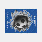 Persoonlijke Voetbalcadeau Fleece Dekbed Deken (Voorkant (Horizontaal))