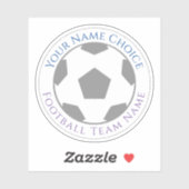 Persoonlijke voetbalfan met sticker van teamnaam (Vel)