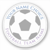 Persoonlijke voetbalfan met sticker van teamnaam (Voorkant)