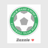 Persoonlijke voetbalfan met sticker van teamnaam (Vel)