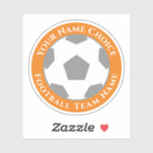 Persoonlijke voetbalfan met sticker van teamnaam (Vel)