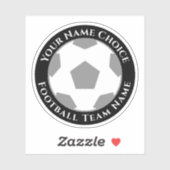 Persoonlijke voetbalfan met sticker van teamnaam (Vel)