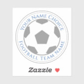 Persoonlijke voetbalfan met sticker van teamnaam (Vel)