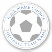 Persoonlijke voetbalfan met sticker van teamnaam (Voorkant)