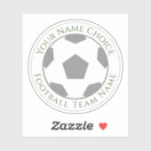 Persoonlijke voetbalfan met sticker van teamnaam (Vel)