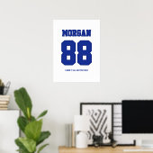 Persoonlijke voetbalshirt naam & nummer poster (Thuiskantoor)
