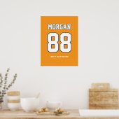 Persoonlijke voetbalshirt naam & nummer poster (Keuken)