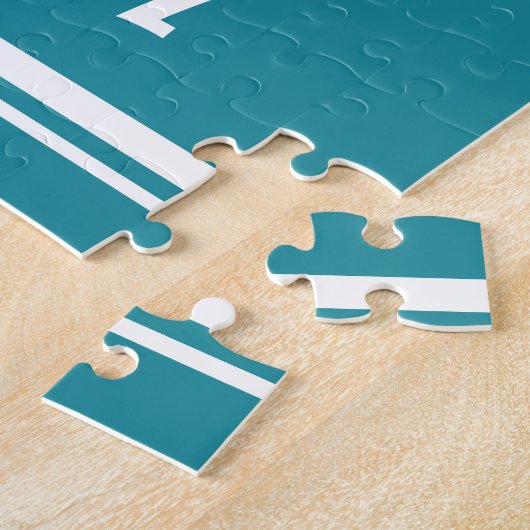 Persoonlijke Voetbalspeler Cool Graphics Gestreept Legpuzzel (Zijkant)