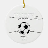 Persoonlijke Voetbalspeler Kerst Ornament (Voorkant)