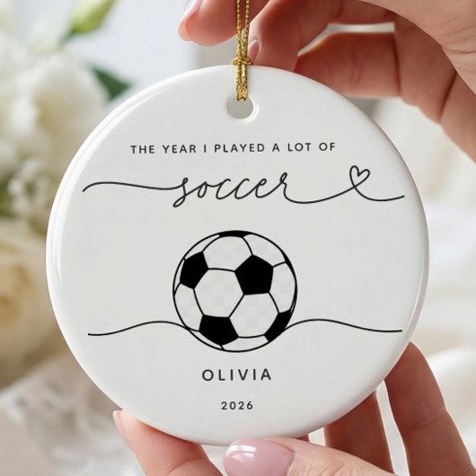 Persoonlijke Voetbalspeler Kerst Ornament