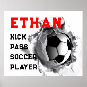 Persoonlijke Voetbalspeler Poster