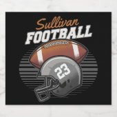 Persoonlijke Voetbalspeler Team Nummer Helm Bier Etiket (Enkel label)