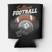 Persoonlijke Voetbalspeler Team Nummer Helm Blikjeskoeler (Voorkant)