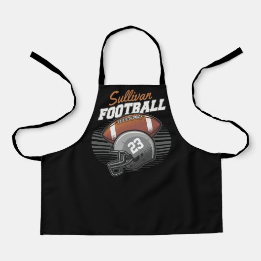 Persoonlijke Voetbalspeler Team Nummer Helm Schort (Voorkant)