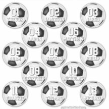 persoonlijke voetbalstickers voor 13 jongens meisj