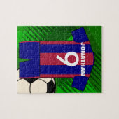 Persoonlijke voetbaltrui en bal legpuzzel (Horizontaal)