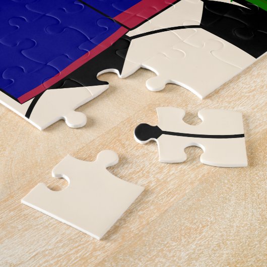 Persoonlijke voetbaltrui en bal legpuzzel (Zijkant)