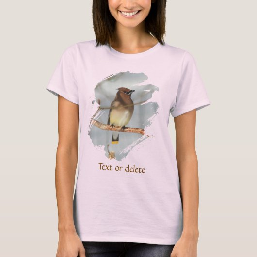 Persoonlijke vogel Amerikaanse zijdevogel T-shirt (Voorkant)