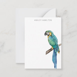 Persoonlijke Vogel Aquarel Notitiekaart Notitiekaartje